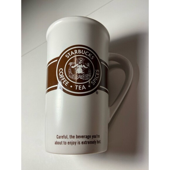 Nice 2008 Large Brown Retro Coffee Cup STARBUCKS Coffee Mug MINTY - Picture 2 of 7